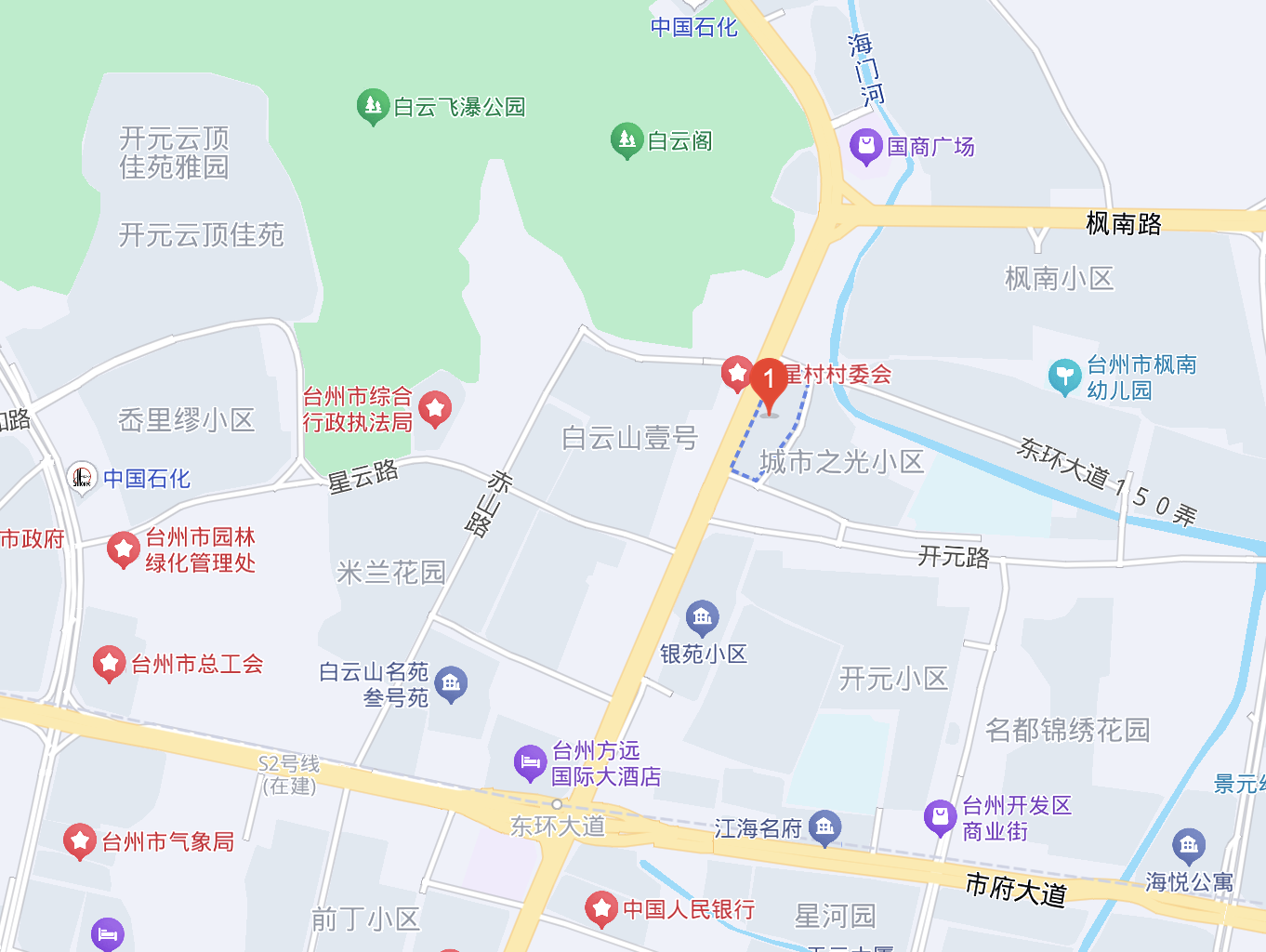 台州飞达软件开发服务部位置 - 椒江区君悦大厦